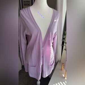 Talbots 100% Pure Merino Wool Lavender Women's Cardigan